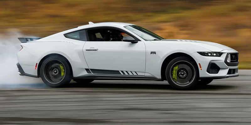 New 2026 Ford Mustang in its high speed showing its capabilities